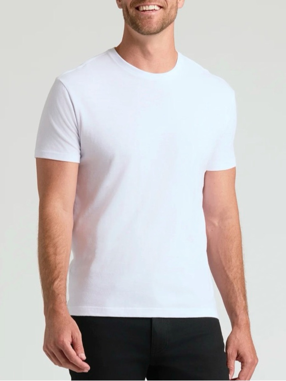 Men's True Classic White Crew Neck Short Sleeve T-Shirt